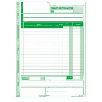 Dowód przesunięcia A5 310-3